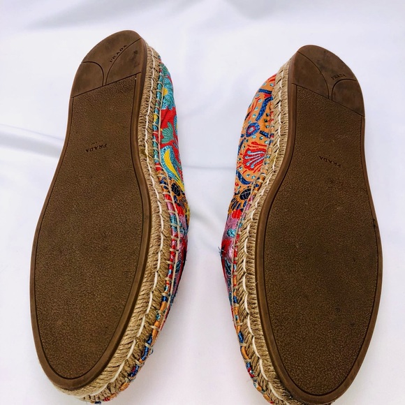 Prada Multicolor Jacquard Espadrille- size 41 - Picture 5 of 9